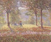 Wynford Dewhurst Luncheon on the Grass oil on canvas
